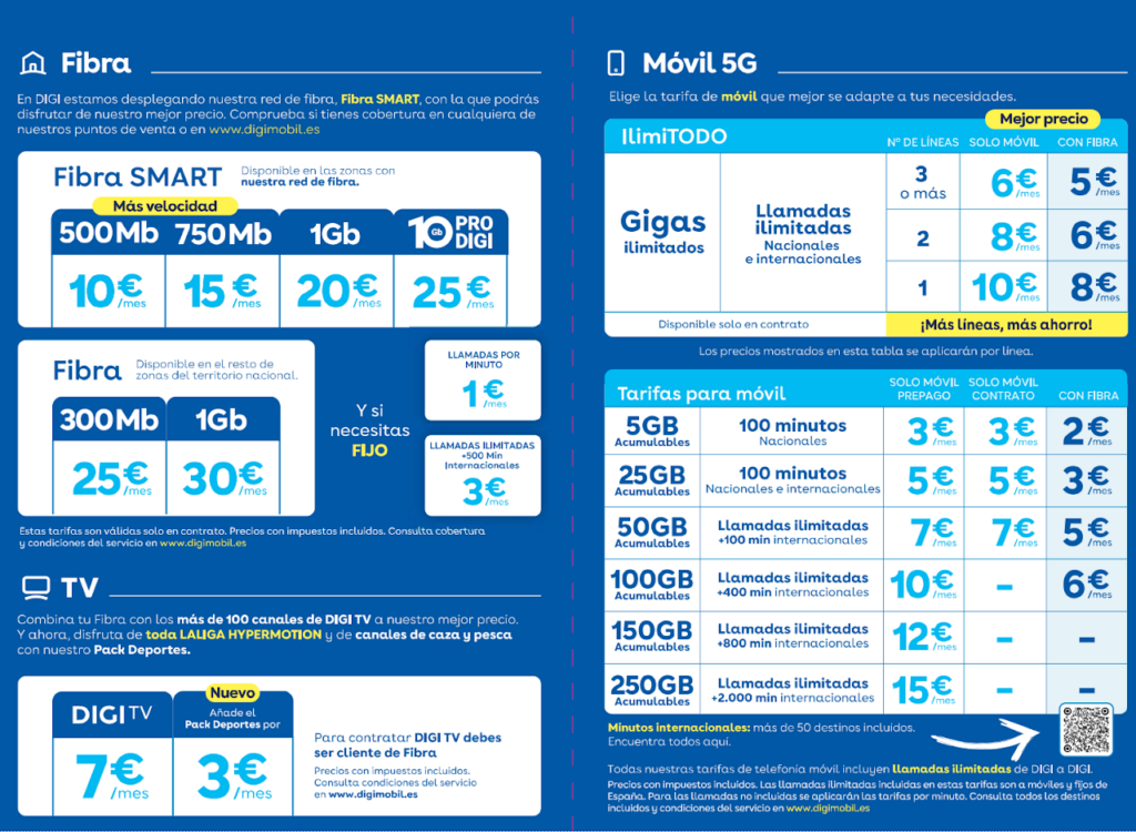 tarifas digi
